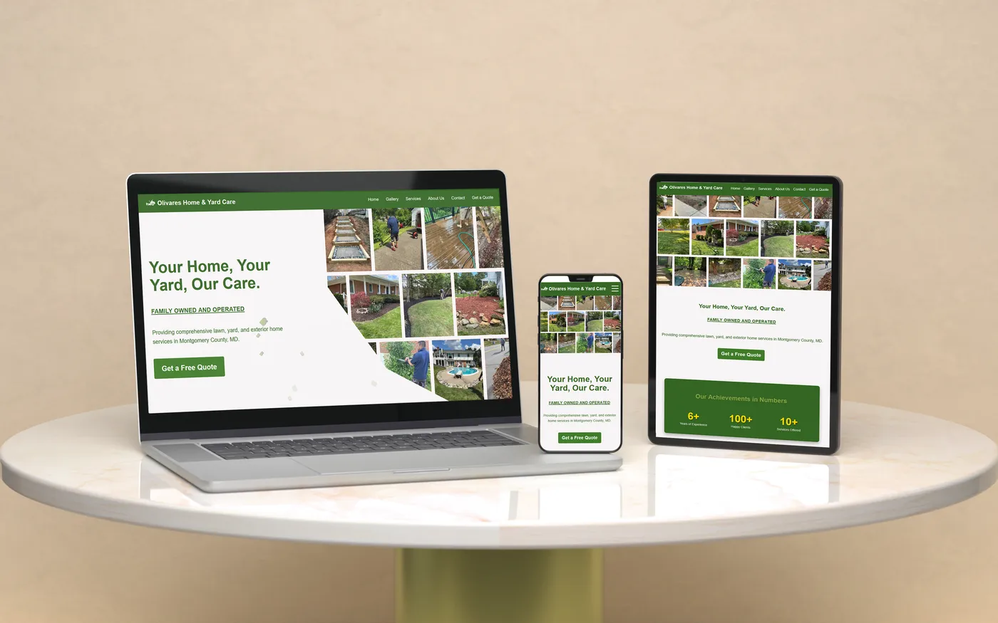 Olivares Home & Yard - Web Design Case Study by Dizaio
